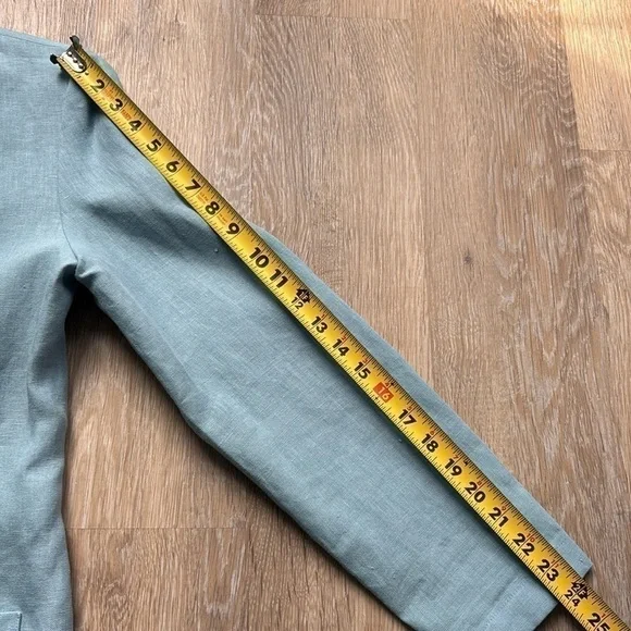 Elliott Lauren linen Blazer Jacket Size 8 seafoam blue unlined casual USA coat - Picture 11 of 11